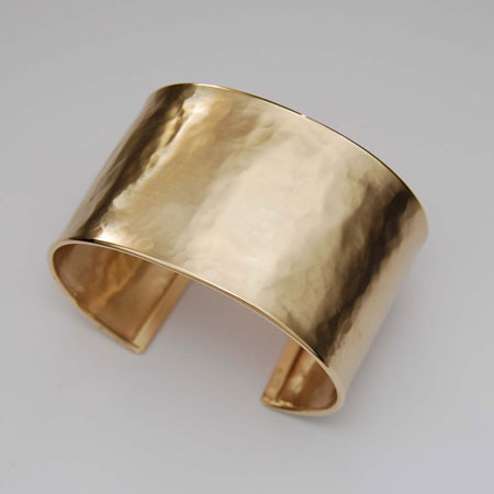 14K Gold Cuff Bangle [ASBC370HS] | USA Jewels