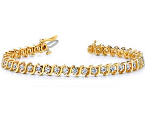 Classic S-shaped Diamond Bracelet
