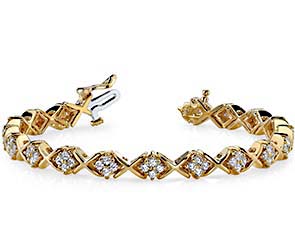 X-Pattern Diamond Bracelet