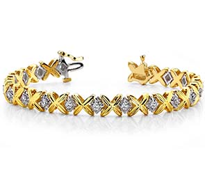 Multi Faceted Diamond Bracelet