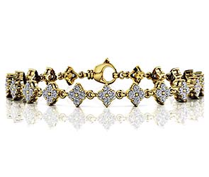 Fleur Link Diamond Bracelet