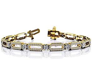 Victorian Capsule Link Diamond Bracelet