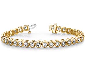 Circle Millgrain Diamond Bracelet