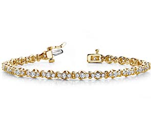 Triple Diamond Link Bracelet