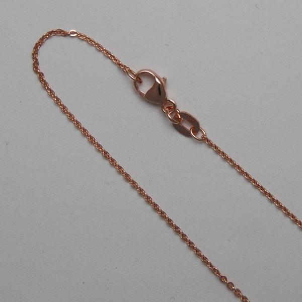 18K Rose Gold Mirror Trace 1.1mm Chain