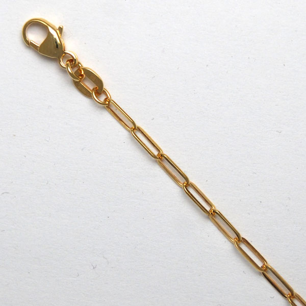 18K Yellow Gold Paperclip Chain 2.1mm x 6.2mm