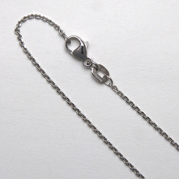 18K White Gold Diamond Cut Cable 1.2mm Chain