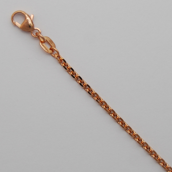 18K Rose Gold Diamond Cut Cable 2.0mm Chain