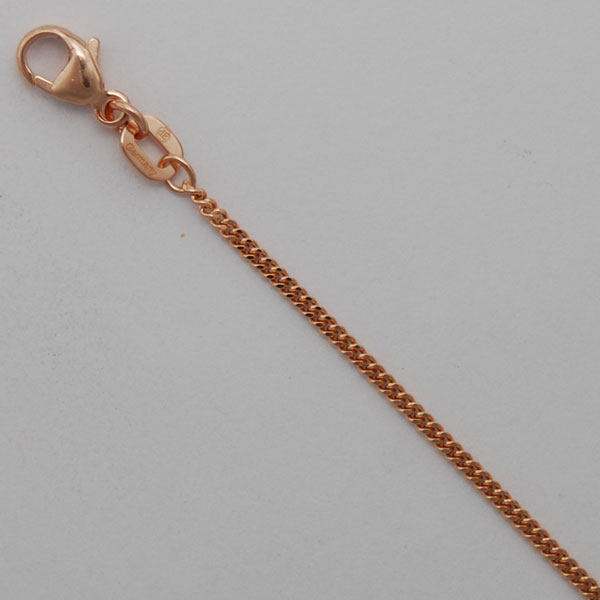 18K Rose Gold Curb Chain 1.3mm