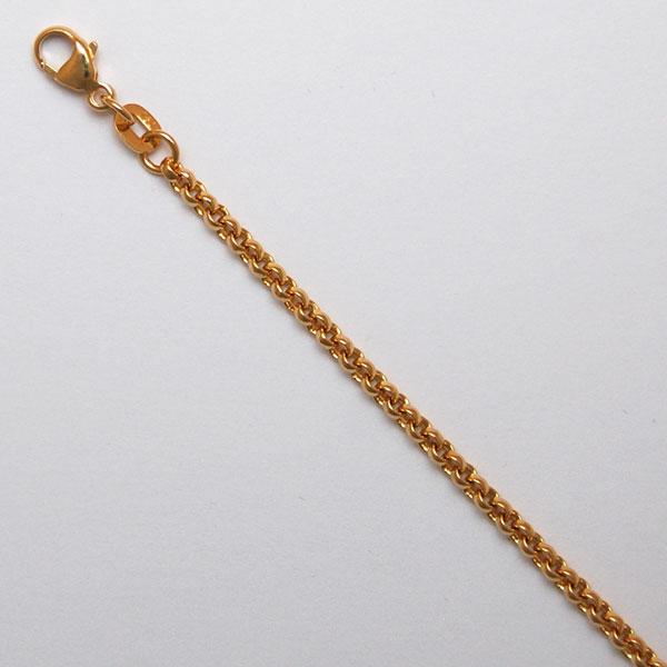 18K Yellow Gold Rolo Chain 2.5mm