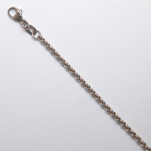 18K White Gold Rolo 2.5mm Chain