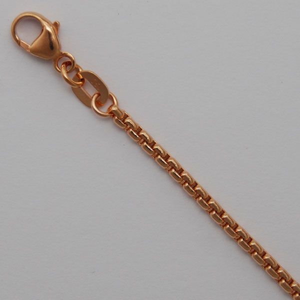 18K Rose Gold Round Box 2.0mm Chain