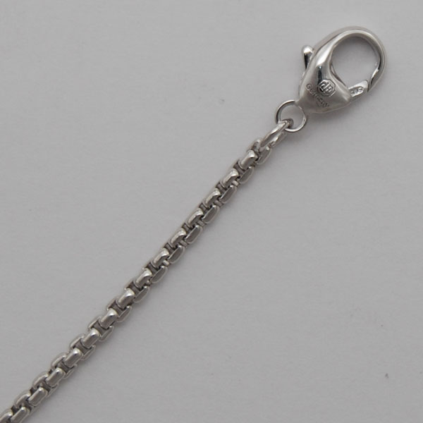 18K White Gold Round Box 2.0mm Chain