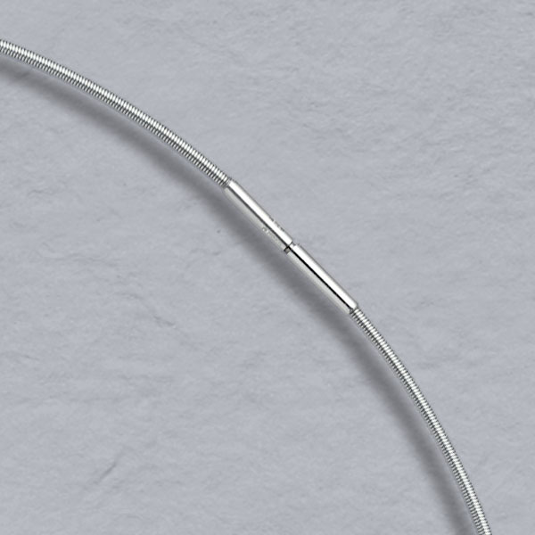 18K White Gold Neckwire 1.5mm Chain, Bayonet Clasp