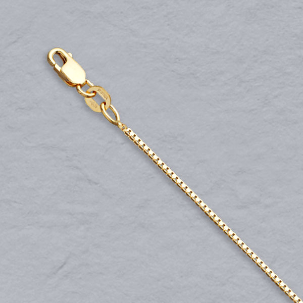 18K Yellow Gold Box 1.0mm