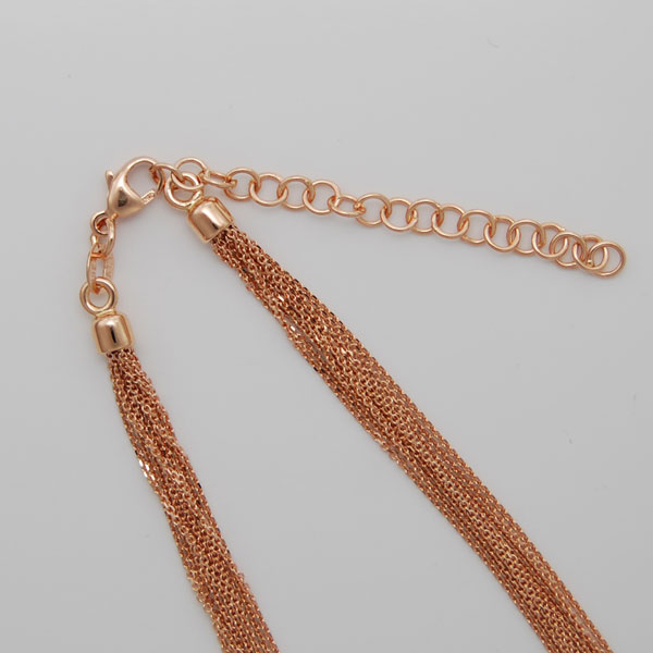 18K Rose Gold Diamond Cut Cable, 10 Strand