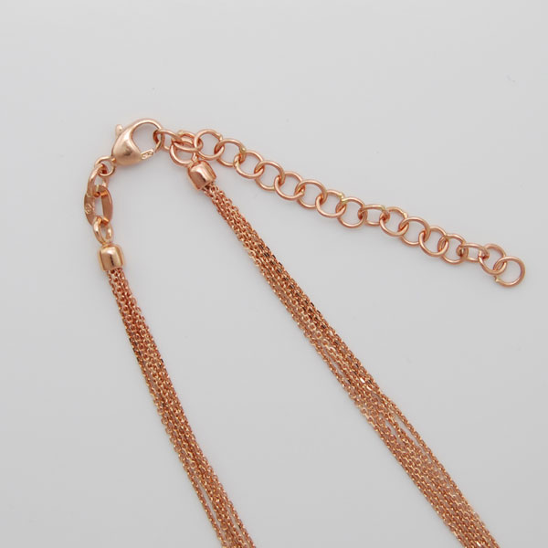 18K Rose Gold Diamond Cut Cable, 5 Strand Chain