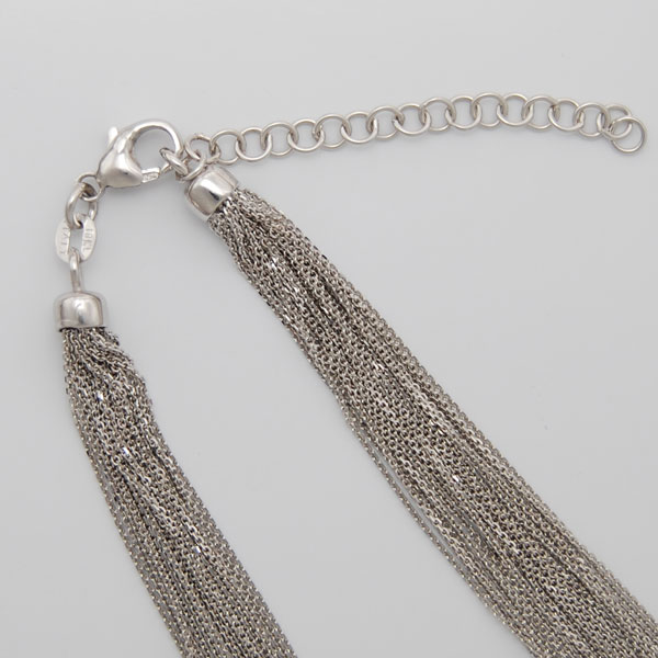 18K White Gold Diamond Cut Cable, 25 Strand Chain