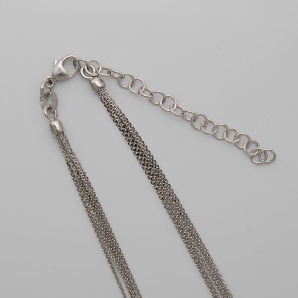 18K White Gold Diamond Cut Cable, 5 Strand Chain