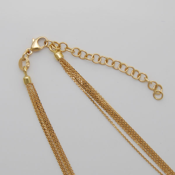 18K Yellow Gold Diamond Cut Cable Chain, 5 Strand