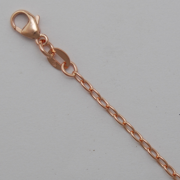 18K Rose Gold Open Long Cable 1.6mm Chain