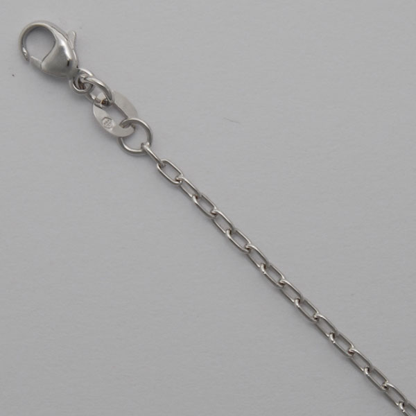 18K White Gold Open Long Cable 1.6mm Chain