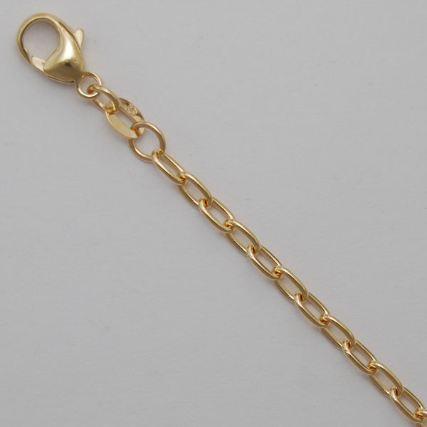 18K Yellow Gold Open Long Cable Chain 2.3mm