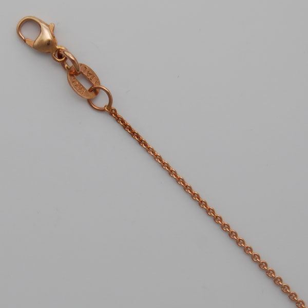 18K Rose Gold Round Cable 1.0mm Chain