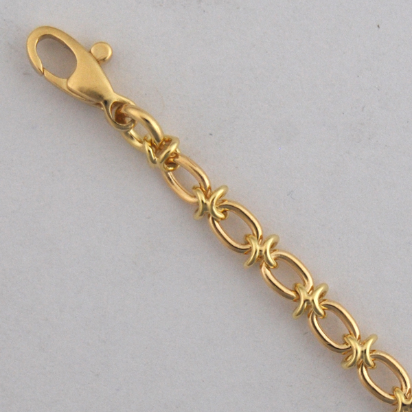 18K Yellow Gold 1+1 Link Chain 3.8mm