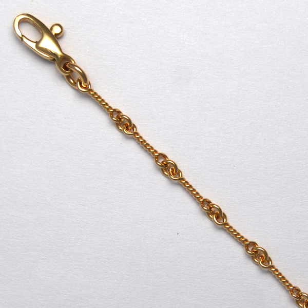 18K Yellow Gold Twist Link Chain 2.8mm