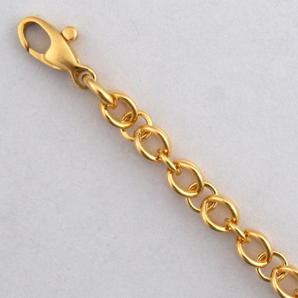 18K Yellow Gold Bubble Link Chain 4.9mm