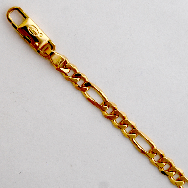 18K Yellow Gold Figaro Chain 4.2mm