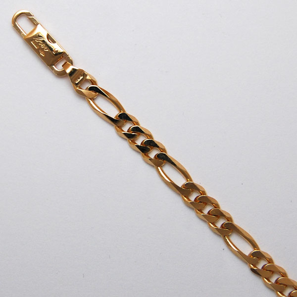 18K Yellow Gold Figaro Chain 4.9mm