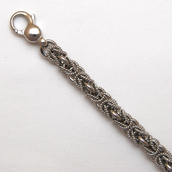 Platinum / 950 Satin / Shiny Round Byzantine 4.8mm Chain