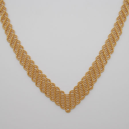 14kt Yellow Gold Mesh Necklace