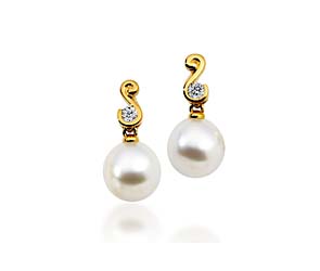 Genuine Paspaley White South Sea Culture Pearl  Shape Drop Earrings
