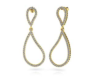 Wavy Eight Diamond Earrings