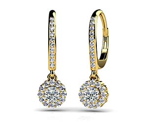 Stylish Diamond Drop Earrings