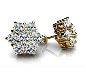 Perfect Petals Diamond Stud Earrings