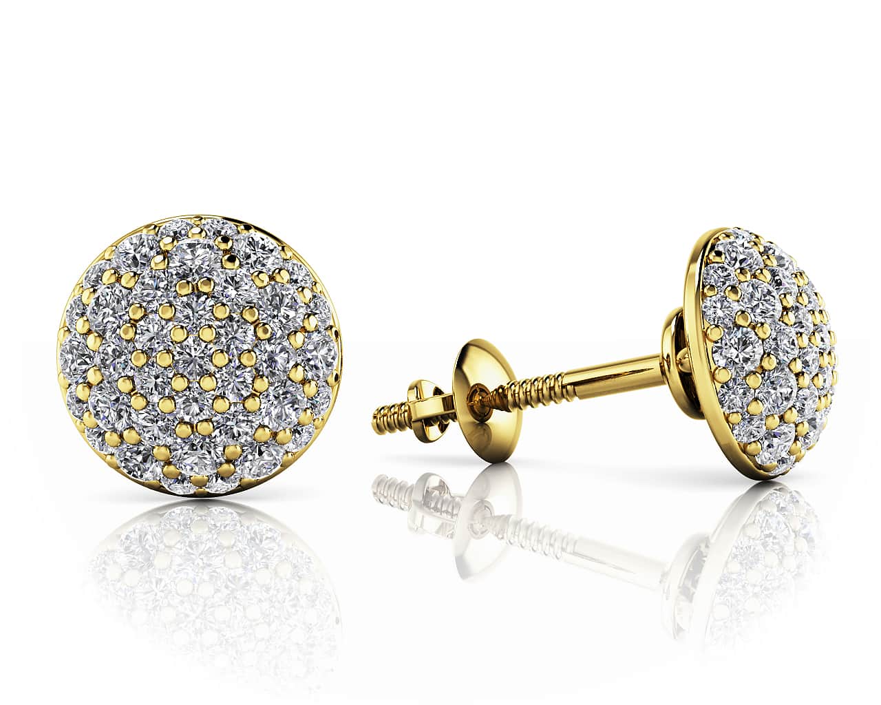 Pave Set Diamond Earrings [ST963] | USA Jewels