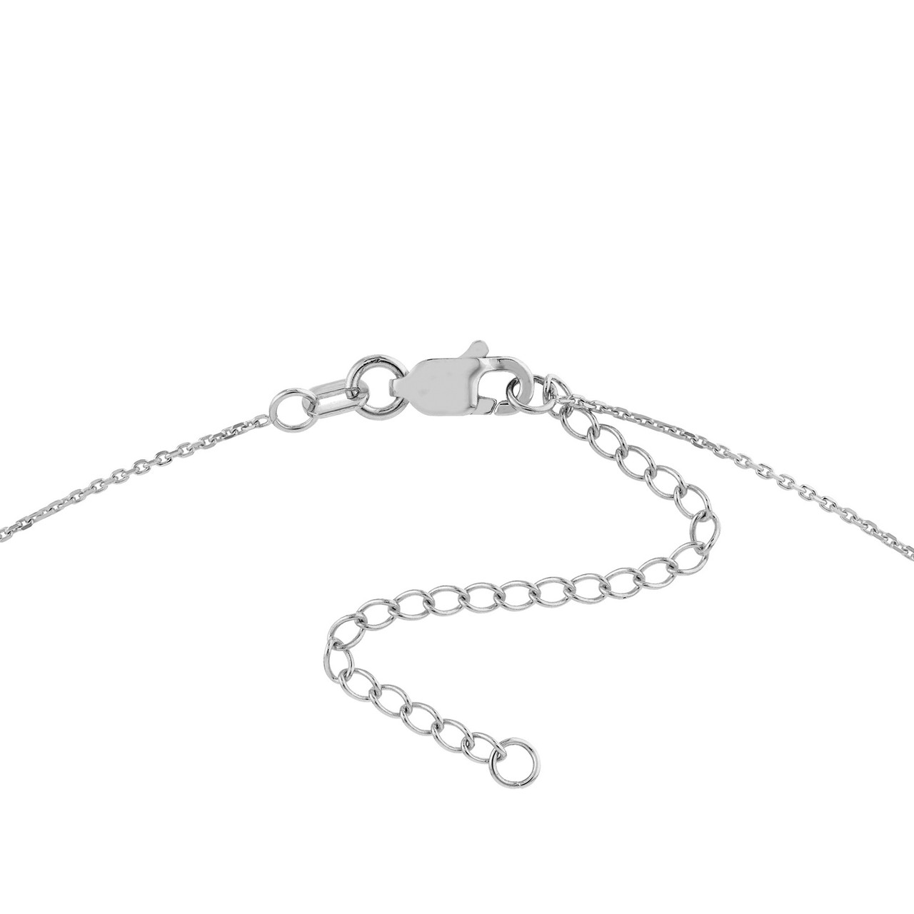 Engravable Cube Adjustable Necklace in Sterling Silver