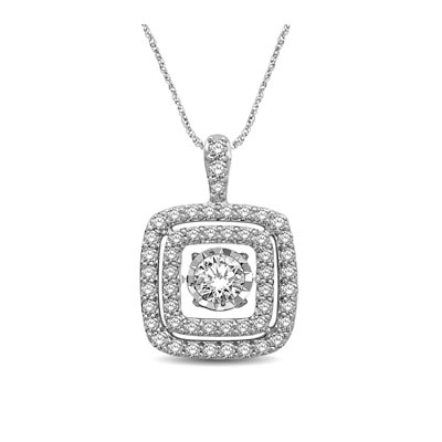 Moving Diamond Fashion Pendant [59616W] | USA Jewels