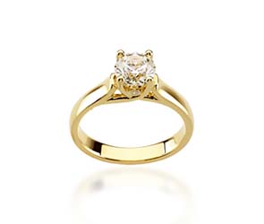 Diamond Round Woven Engagement Ring