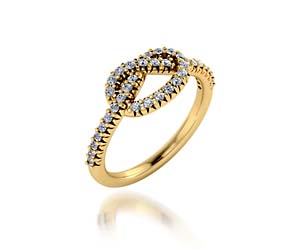 Diamond Pretzel Style Promise Ring
