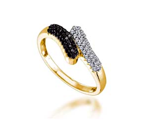 Black Diamond Ring<br> 1/4 Carat Total Weight