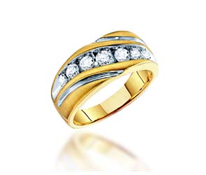 Mens Diamond Fashion Band<br> 1.0 Carat Total Weight