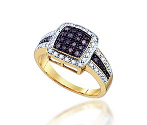 Ladies Champagne Fashion Ring<br> 1/2 Carat Total Weight