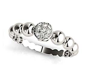 Diamond Cluster Stackable Ring