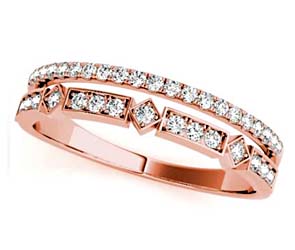 Double Row Stackable Diamond Ring
