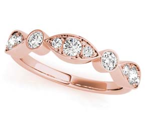 Center 3 Stone Stackable Diamond Ring